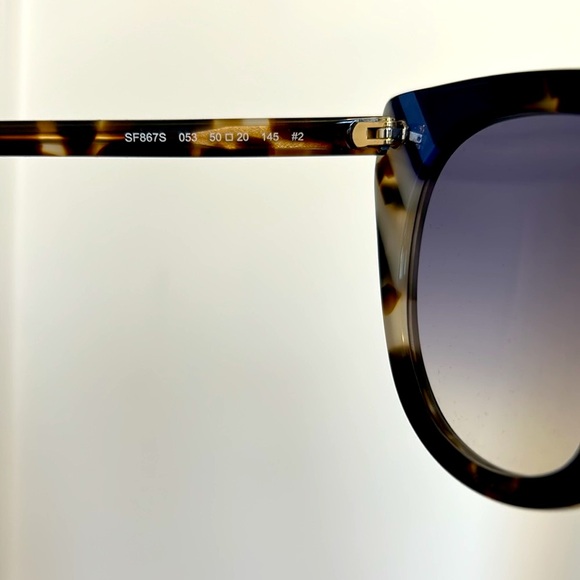 NEW Salvatore Ferragamo Winged Cat Eye Tortoise Shell Sunglasses - Picture 5 of 7